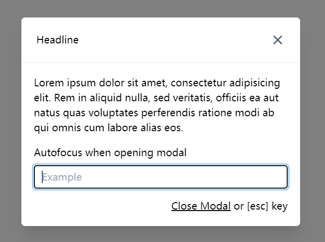 Modal Vanilla JS TailwindCSS Component